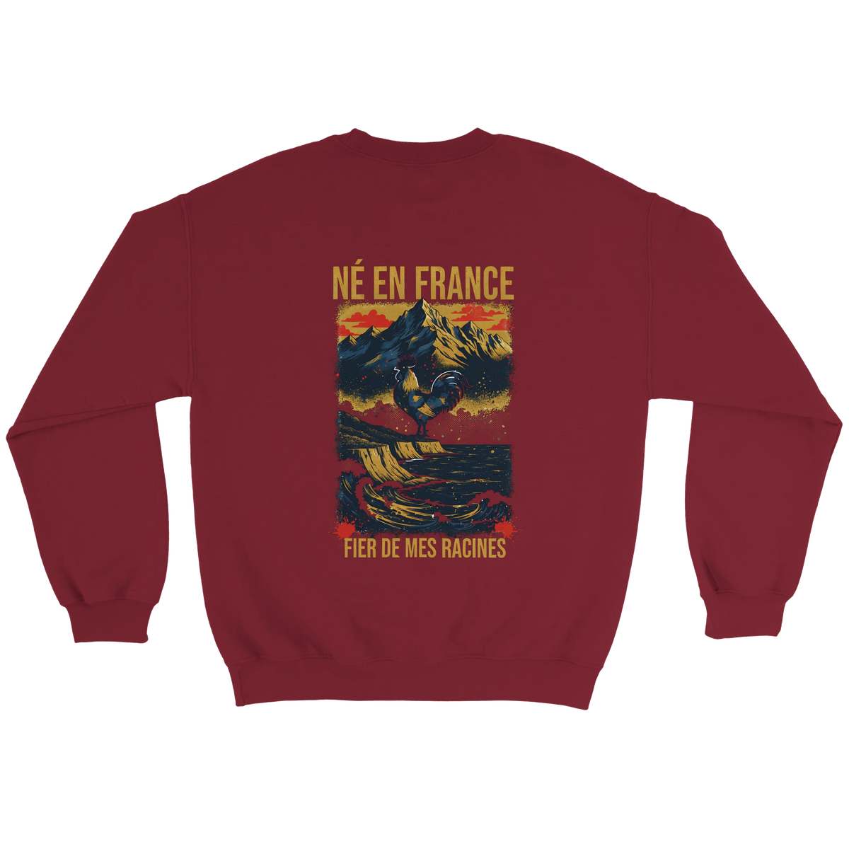 Sweat-shirt Homme « Né en France » – Confort Premium et Design Durable