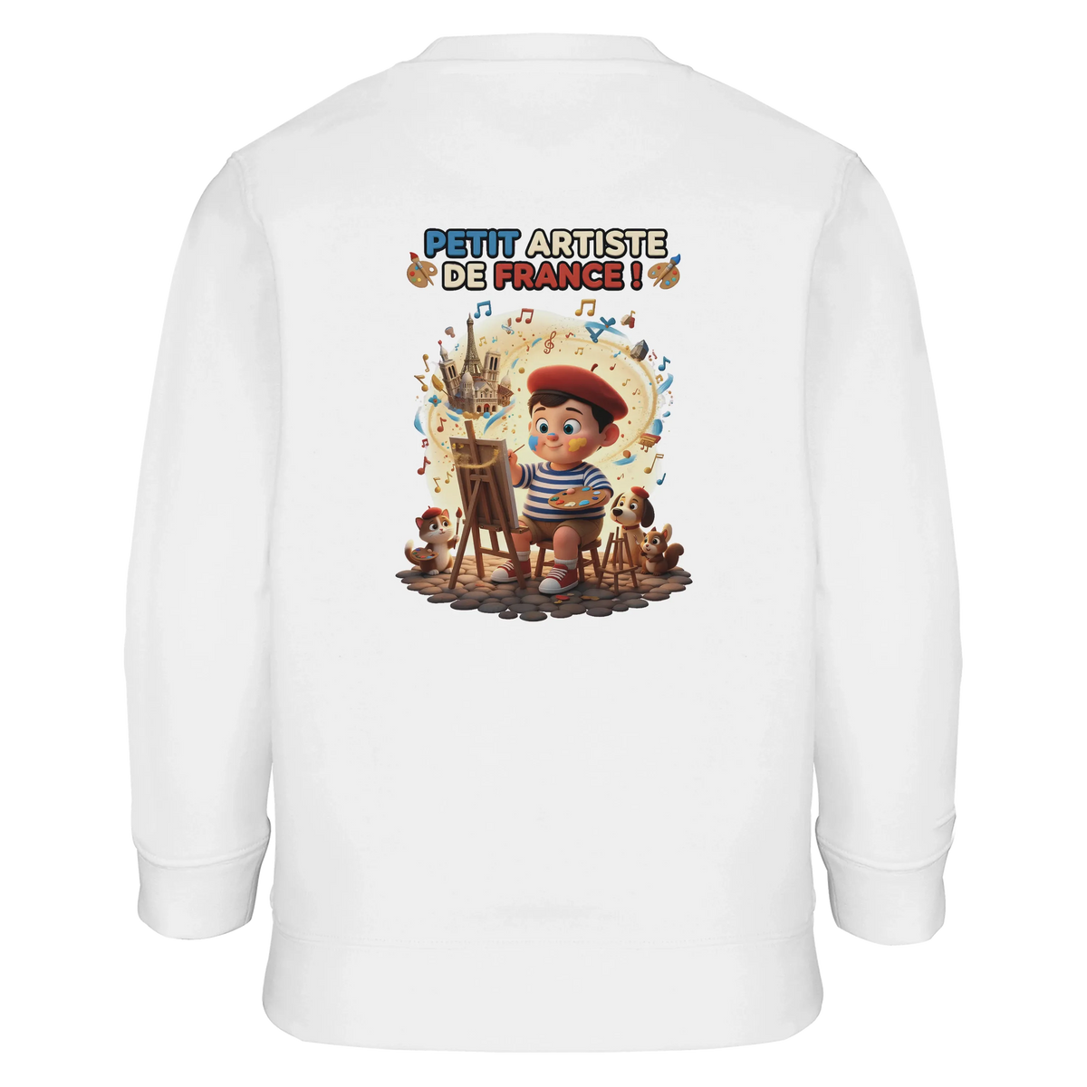 Sweat-shirt Garçon Petit Artiste de France – Coton Bio Confortable