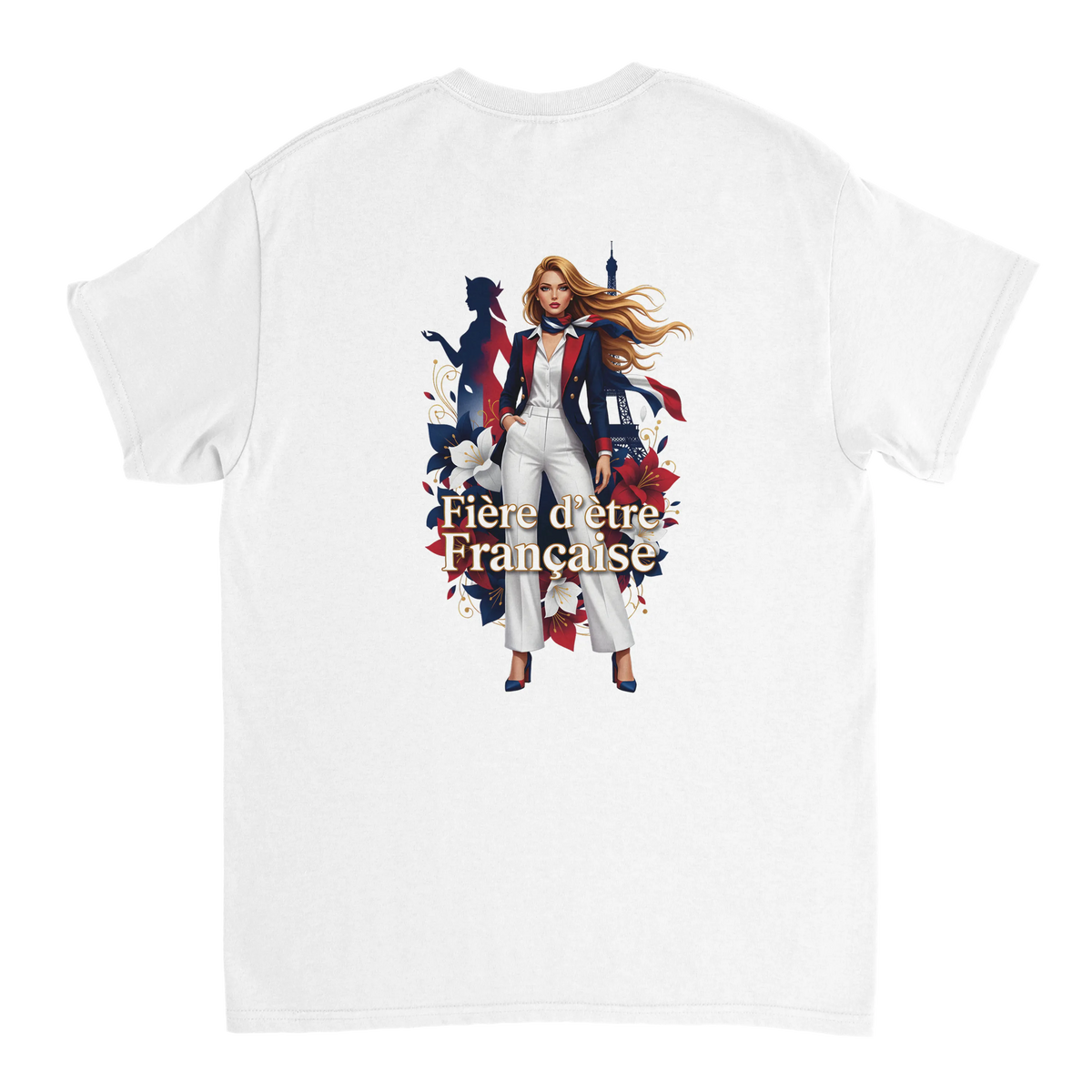 T-Shirt Femme Fière d'Être Française – Coton Premium
