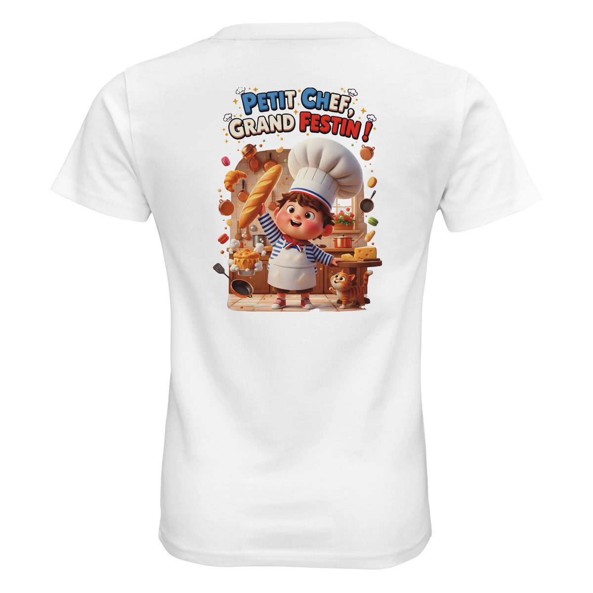 T-Shirt Junge kleiner Koch großes Festmahl Bio eng anliegend | SOL'S Pioneer Kids 03578