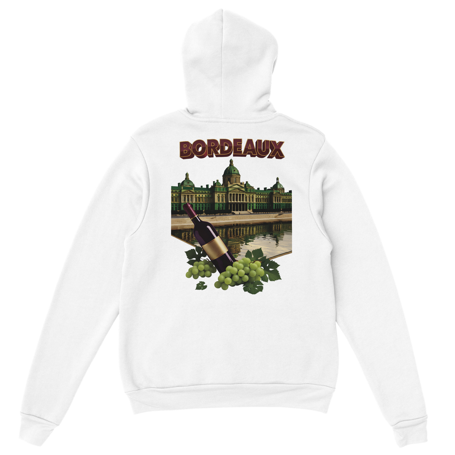 Sweat à capuche unisexe bordeaux Ville de France - Confort premium