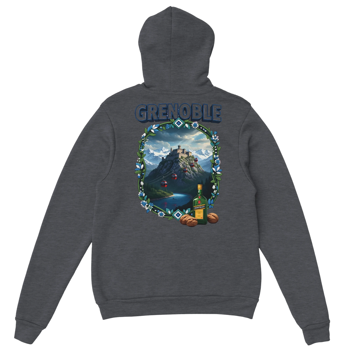 Sweat à capuche Grenoble - Collection Ville de France - Unisexe Premium