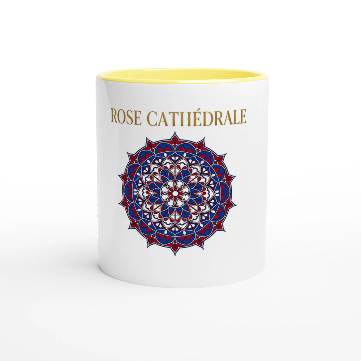 Mug en céramique rose cathédrale blanche 325 ml (11 oz) avec intérieur coloré