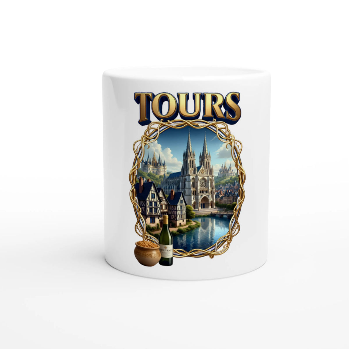 Mug en céramique Tours ville de France de 325 ml (11 oz)
