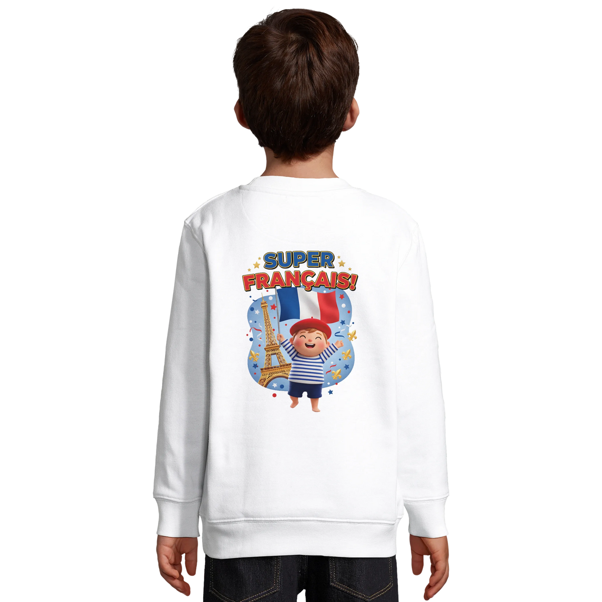 Sweat-shirt Enfant Éco-Responsable - Design Super Français