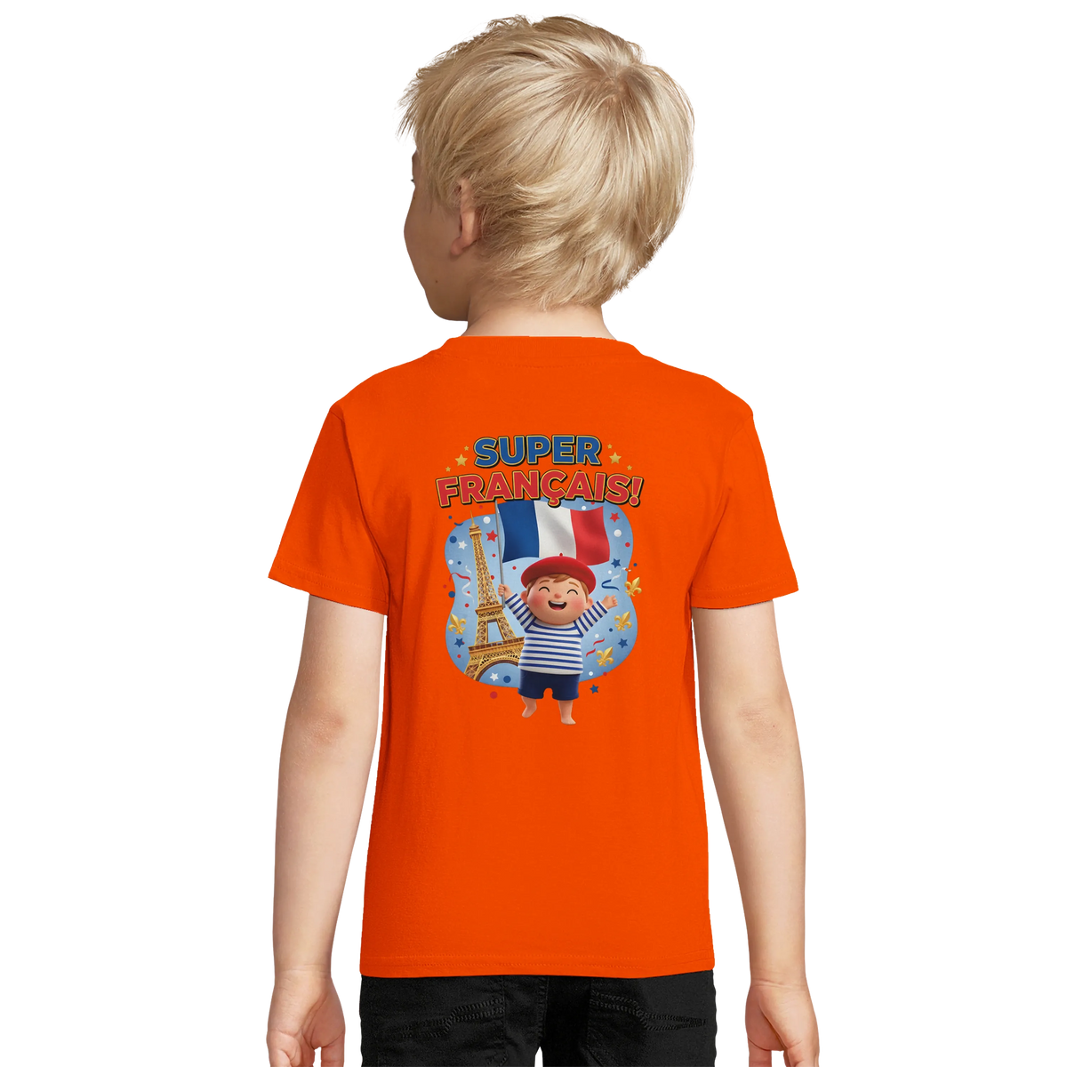 T-shirt Garçon Super Français - 100% Coton Bio