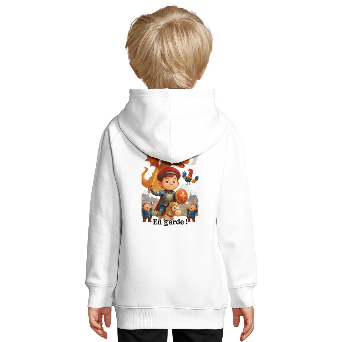 Sweat à capuche garçon Petit Chevalier de France - Coton Bio