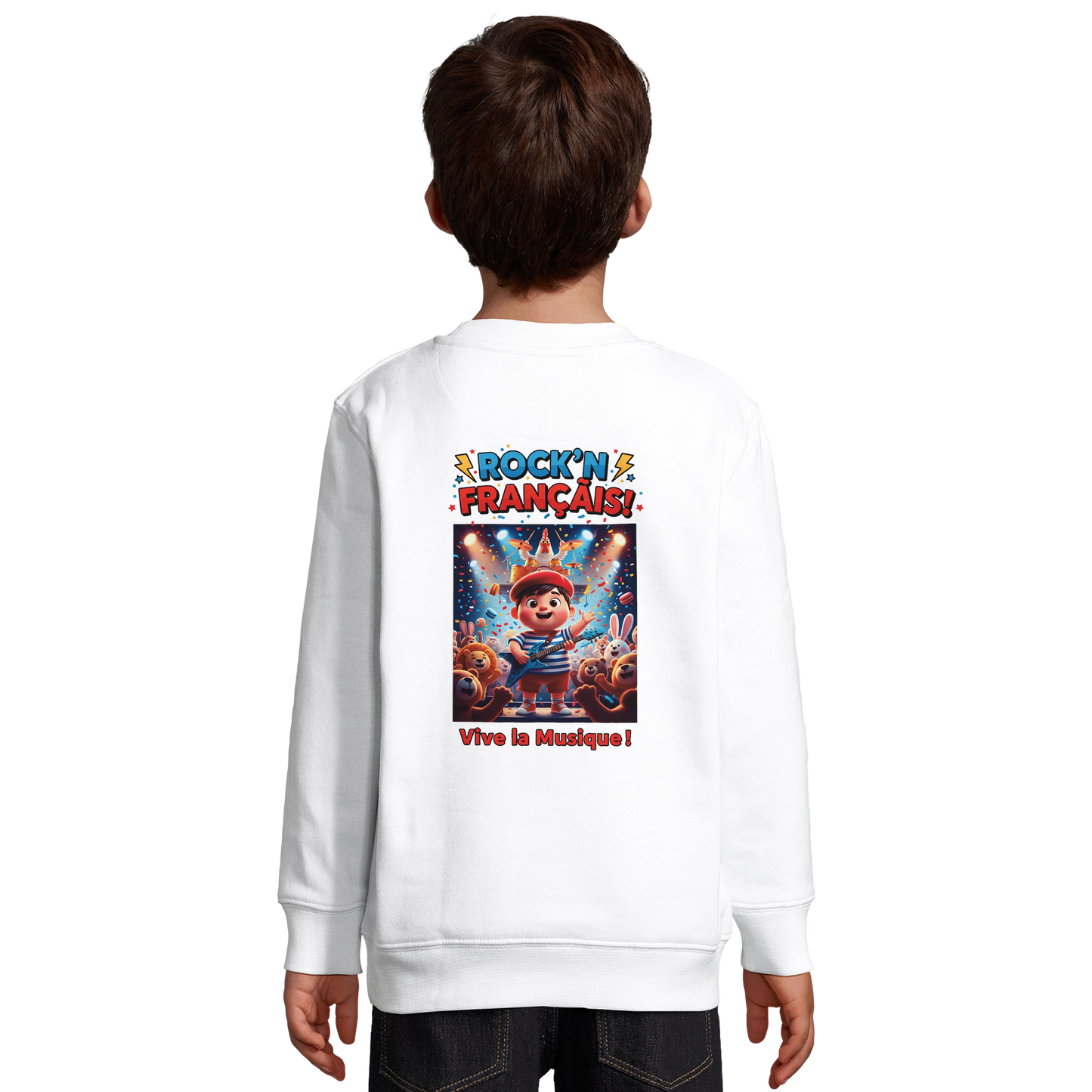 Sweat-shirt garçon Rock'n Français – Coton Éco-Responsable