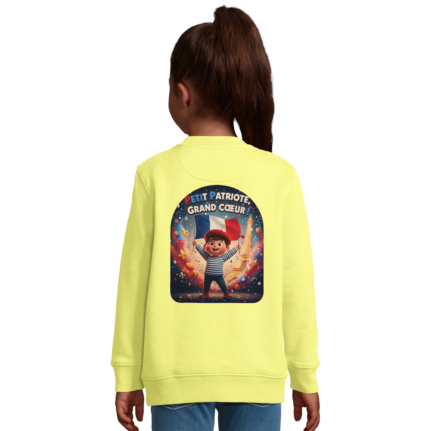 Sweat-shirt Garçon Petit Patriote - Coton Recyclé Confortable
