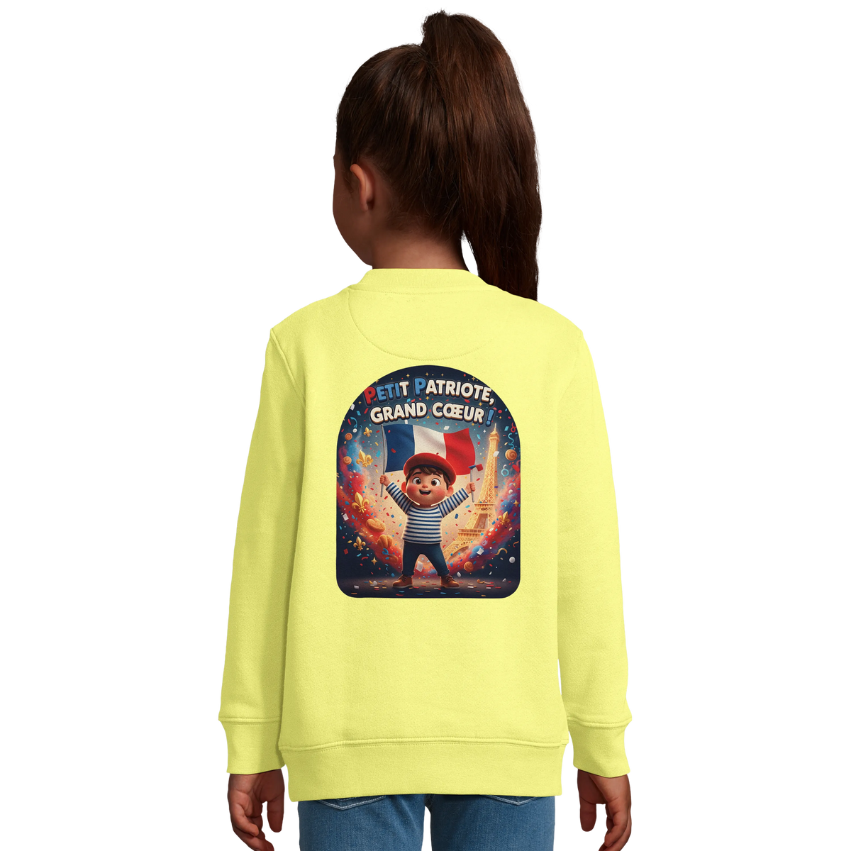Sweat-shirt Garçon Petit Patriote - Coton Recyclé Confortable