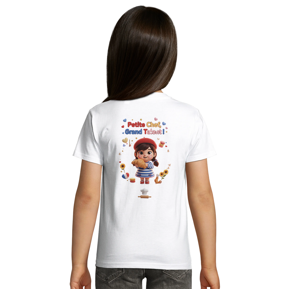 T-Shirt fille 'Petite Chef Grand Talent' – 100% Coton Bio