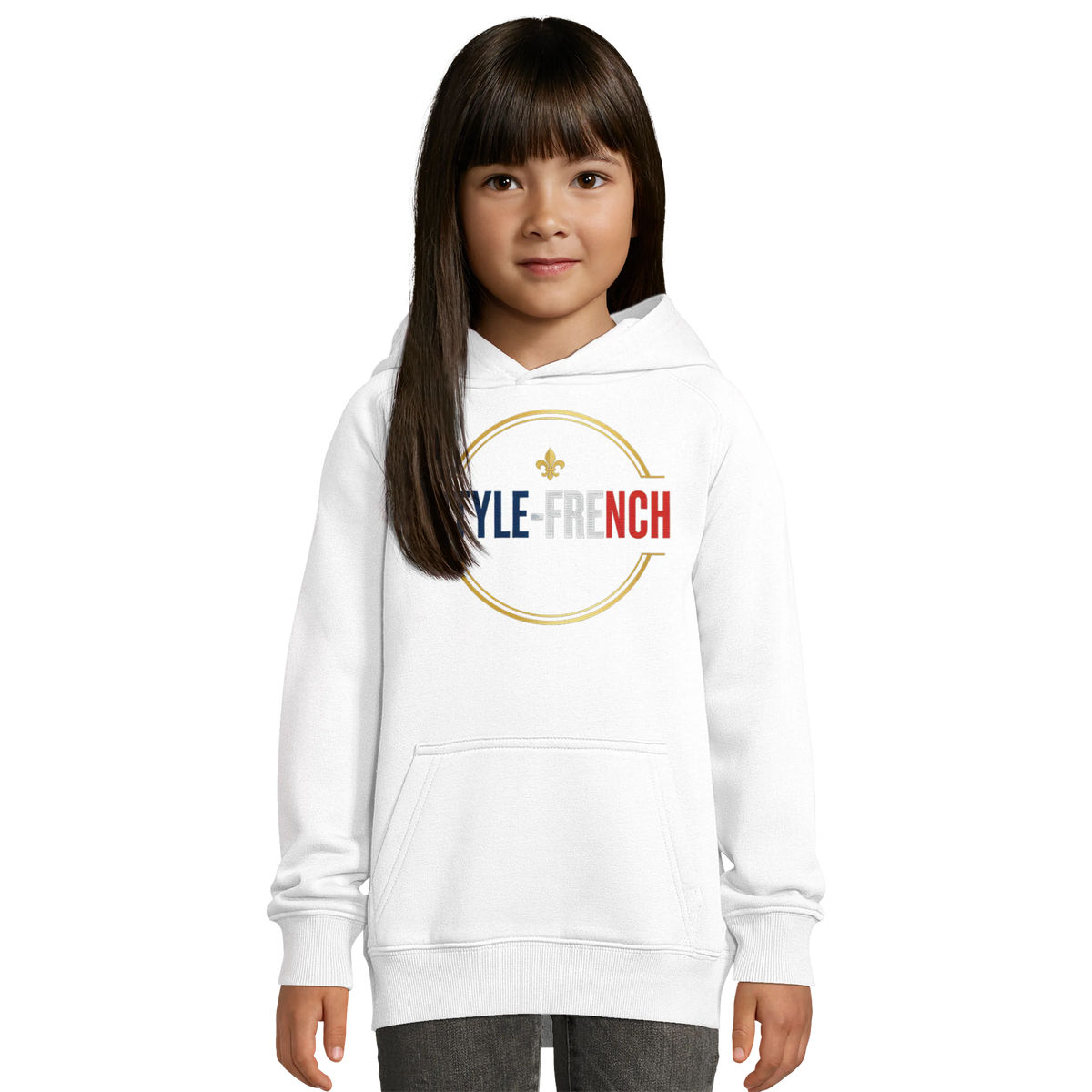 Sweat à capuche fille- Collection France "Ma France je t'aime" - Coton Bio