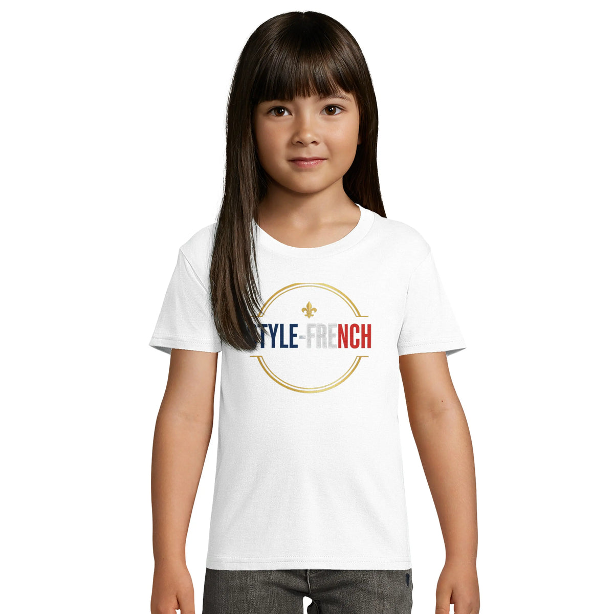 T-Shirt Fille - La Petite Française Qui Rêve Grand - 100% Coton Bio