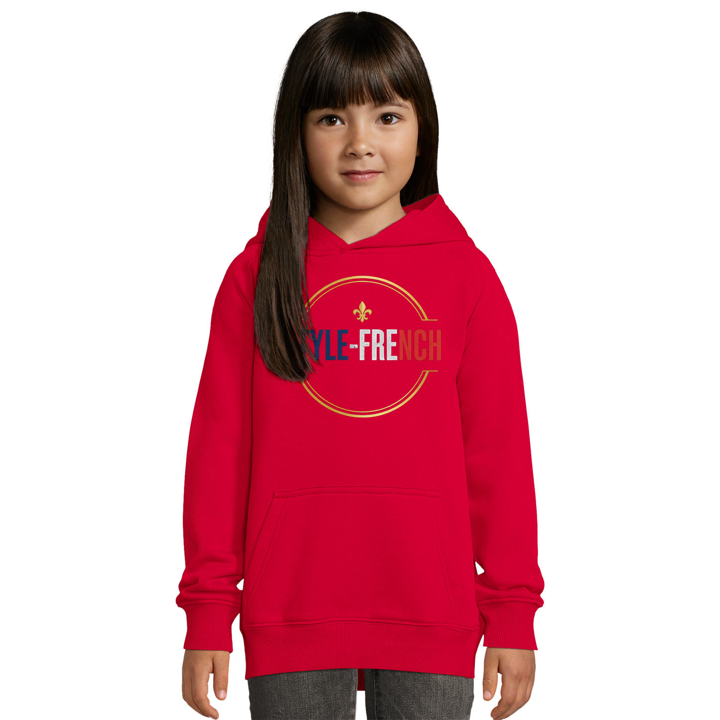 Sweat à capuche fille - La petite française qui rêve grand