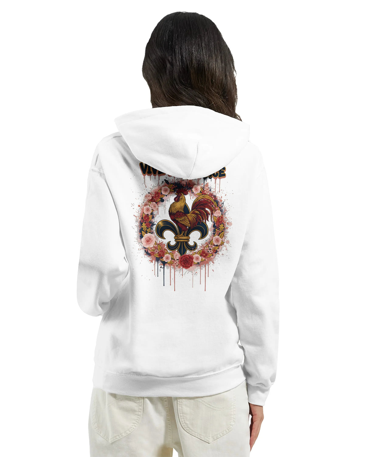 Sweat à capuche femme Vive la France – Hoodie Premium Confortable et Résistant