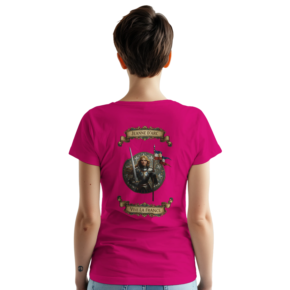 T-shirt Femme Jeanne d'Arc - Symbole Iconique en Coton Premium