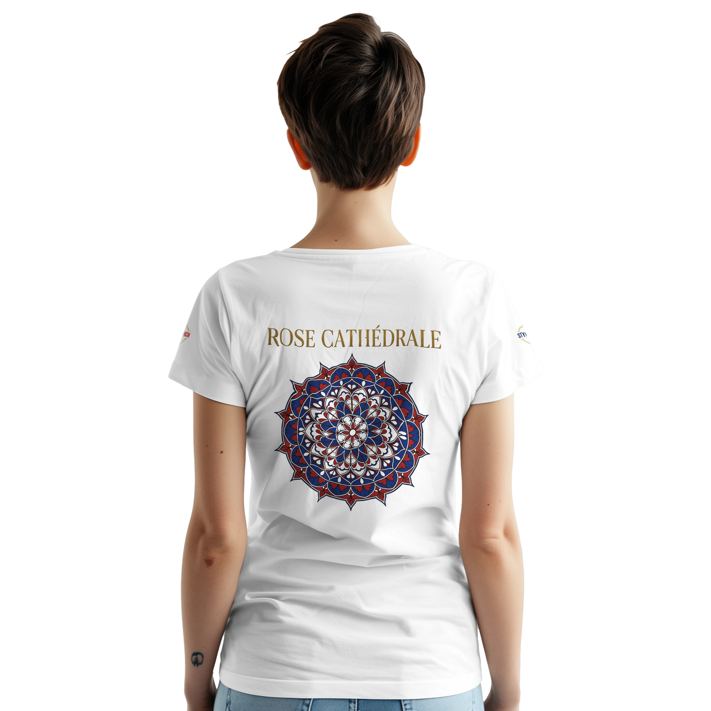 T-shirt Femme Rose Cathédrale – Coton Épais à Coupe Classique