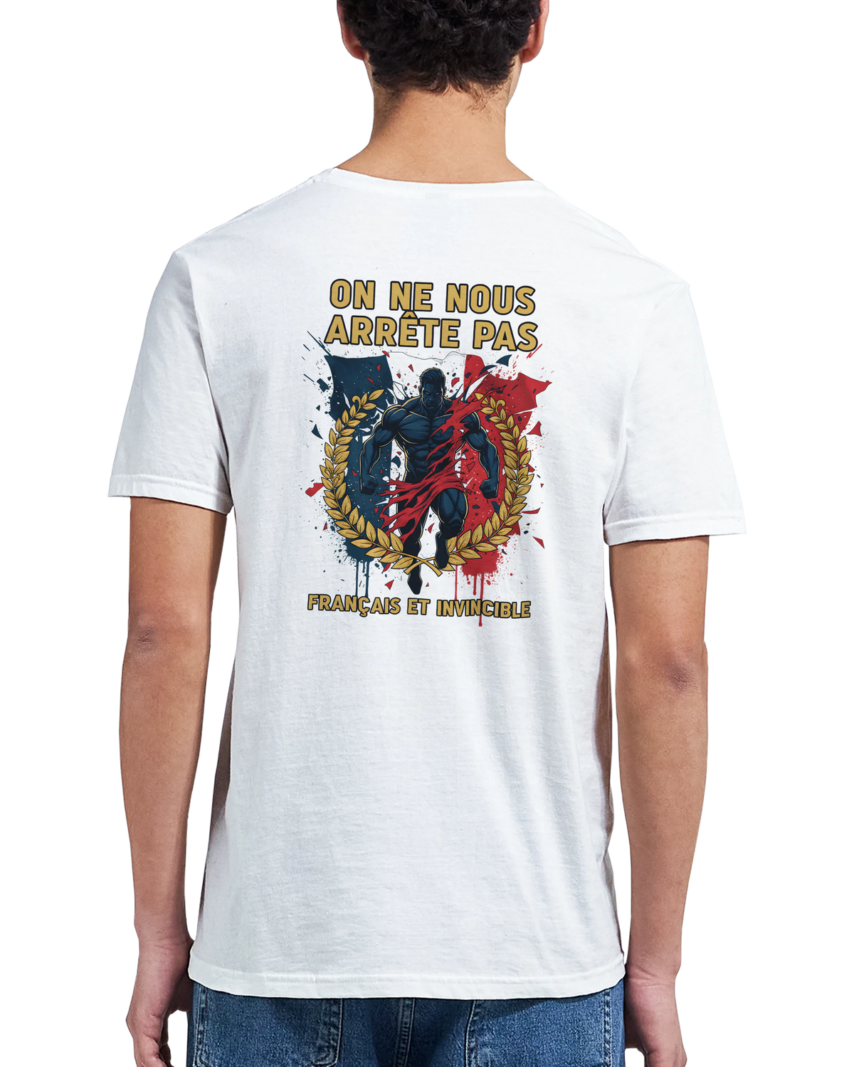 T-shirt Homme « On Nous Arrête Pas » - Classique Ras du Cou Gildan 64000