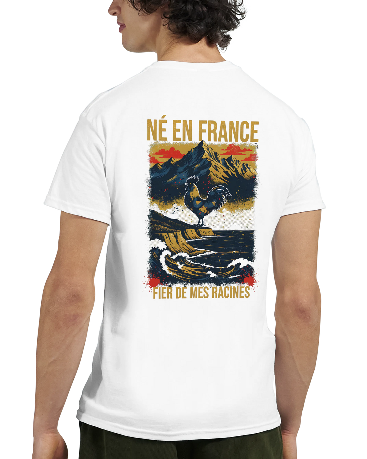 T-Shirt Premium 'Né en France' – Coton Épais à Coupe Classique
