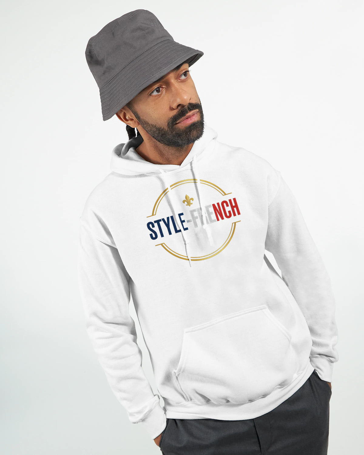 hoodie homme coton mélangé premium