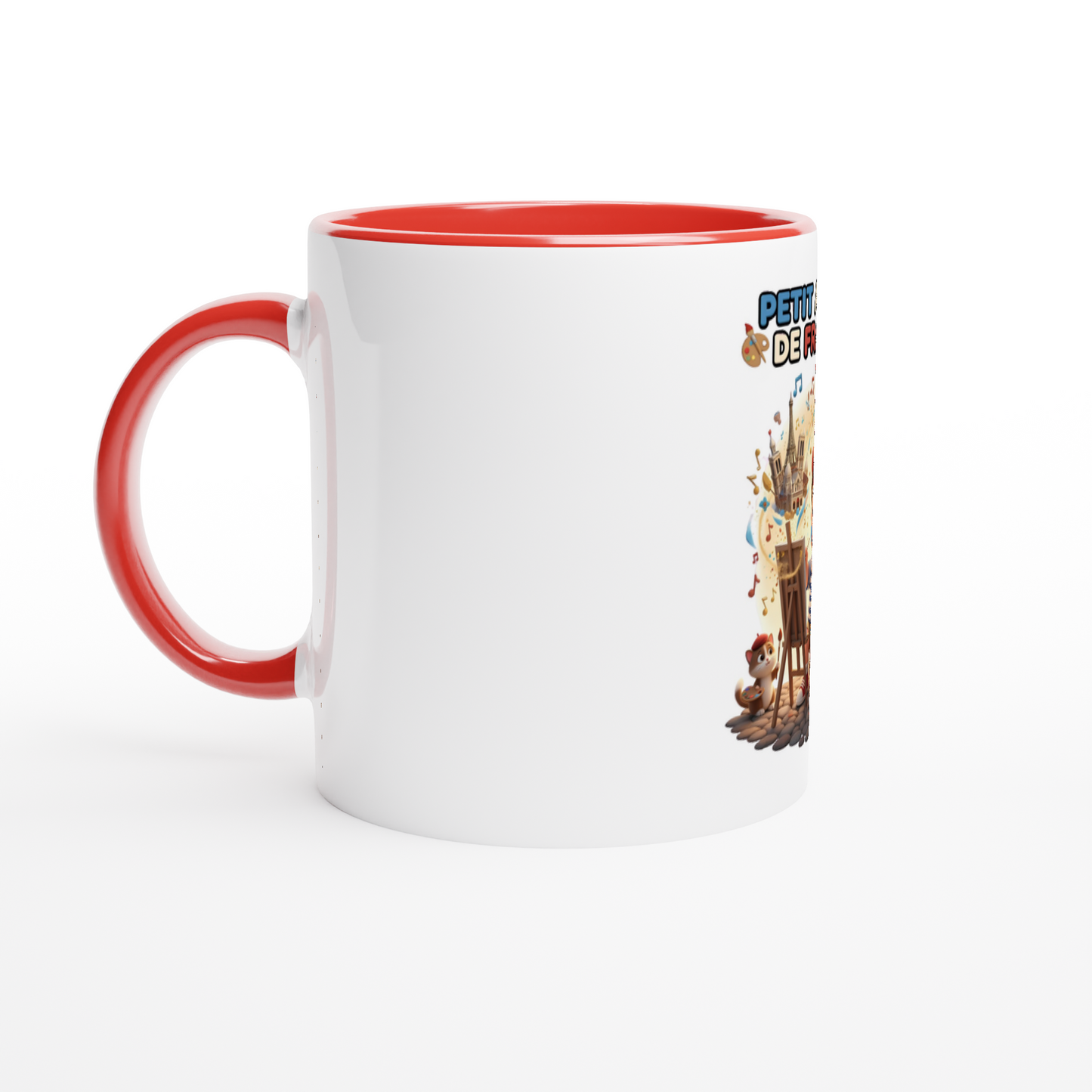 White 11oz Ceramic Mug garçon petit artiste de France