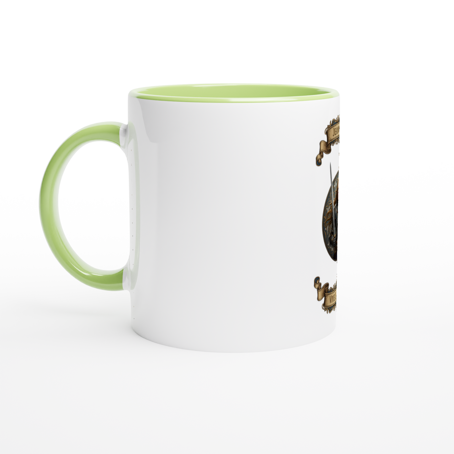 Mug en céramique  jeanne d'arc blanche 325 ml (11 oz) avec intérieur coloré