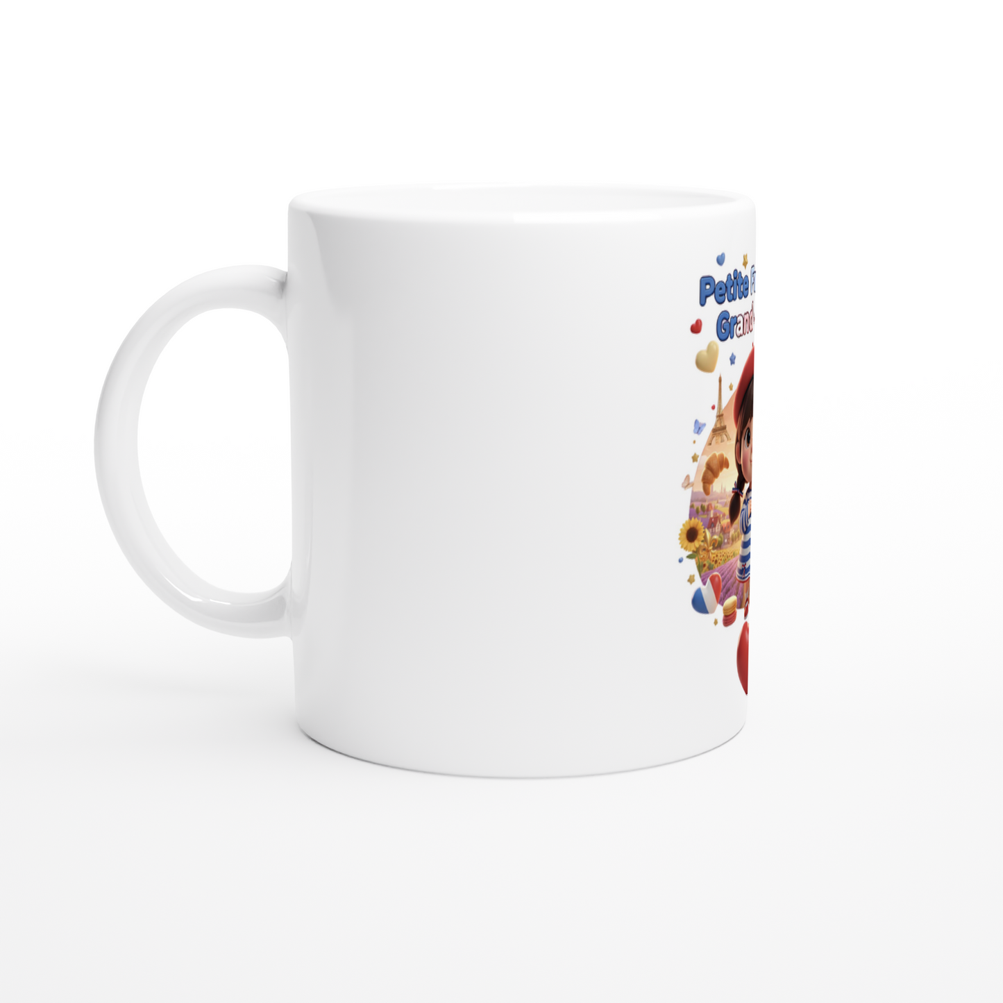 Mug en céramique  Française au grand cœur de 325 ml (11 oz)