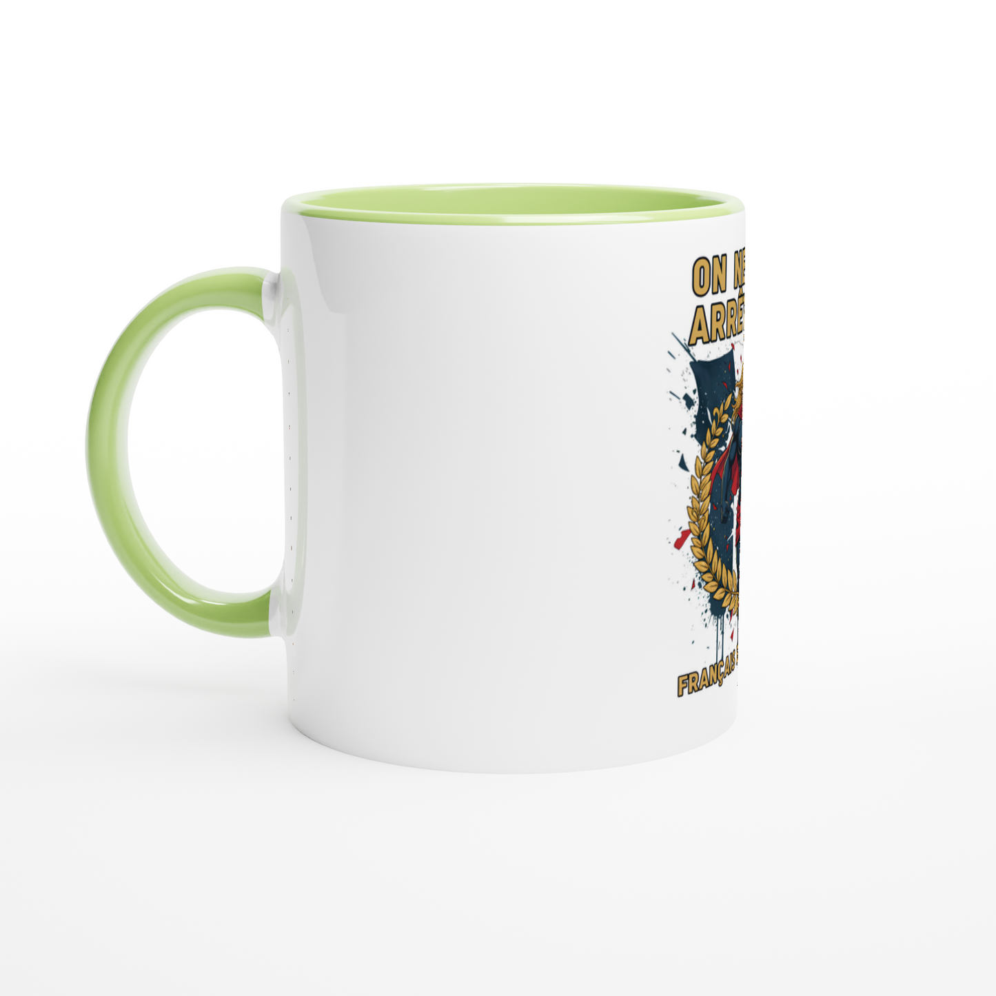 Mug en céramique on nous arrête pas  de 325 ml (11 oz)
