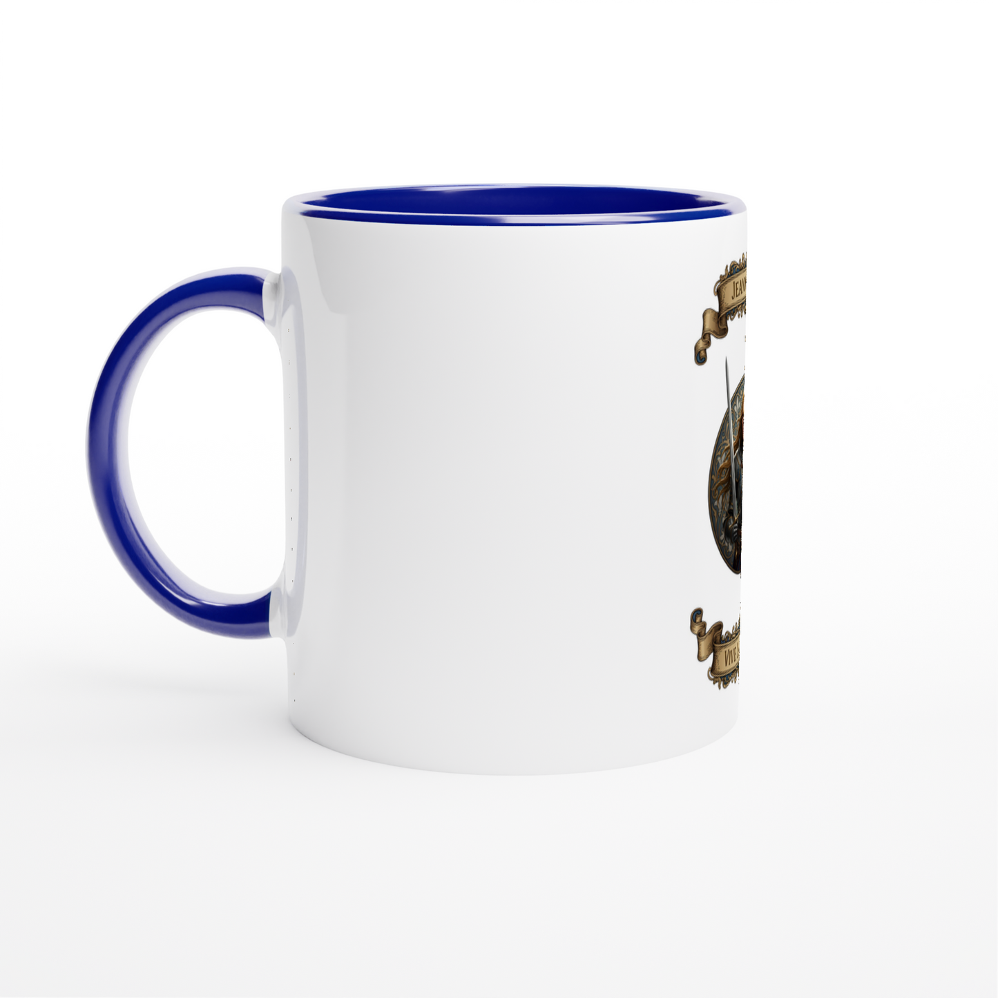 Mug en céramique  jeanne d'arc blanche 325 ml (11 oz) avec intérieur coloré