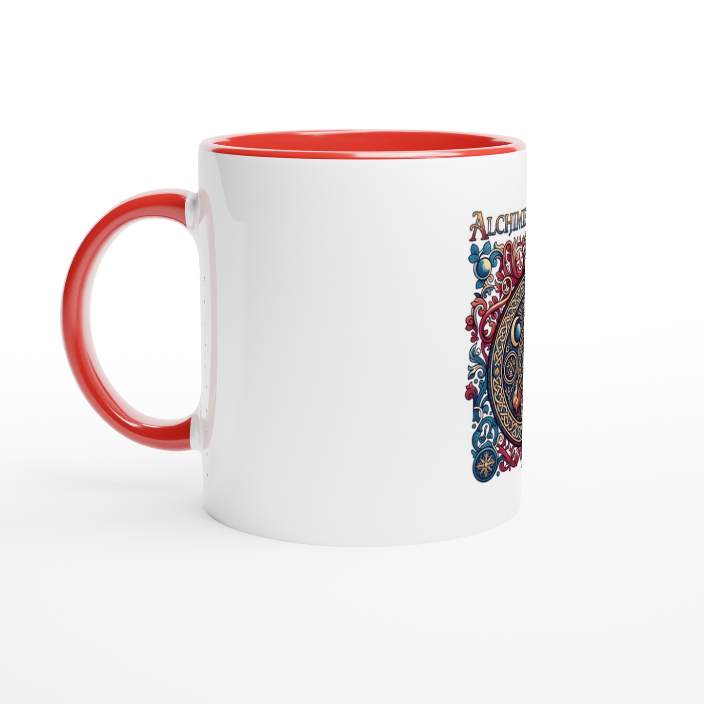 Mug en céramique alchimie gauloise  blanche 325 ml (11 oz) avec intérieur coloré