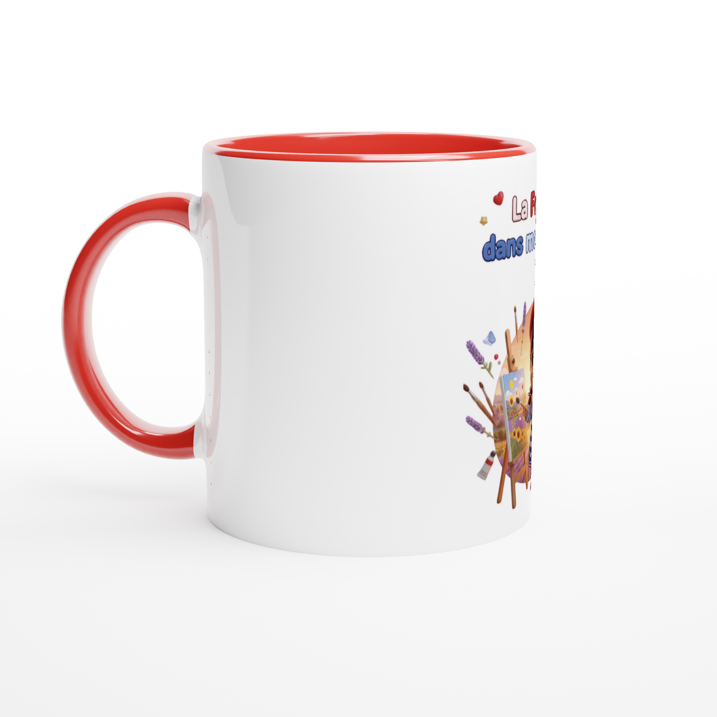 Mug en céramique la France dans mon cœur  de 325 ml (11 oz)
