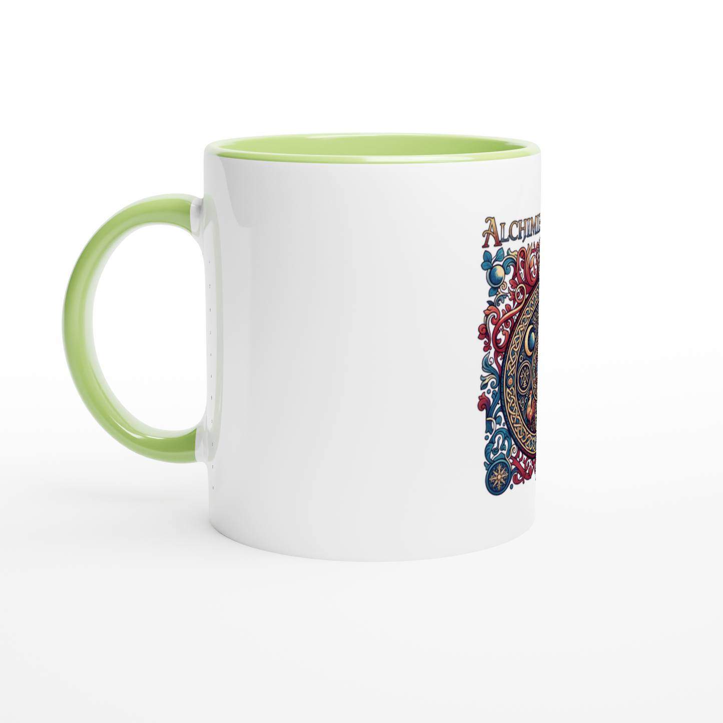 Mug en céramique alchimie gauloise  blanche 325 ml (11 oz) avec intérieur coloré