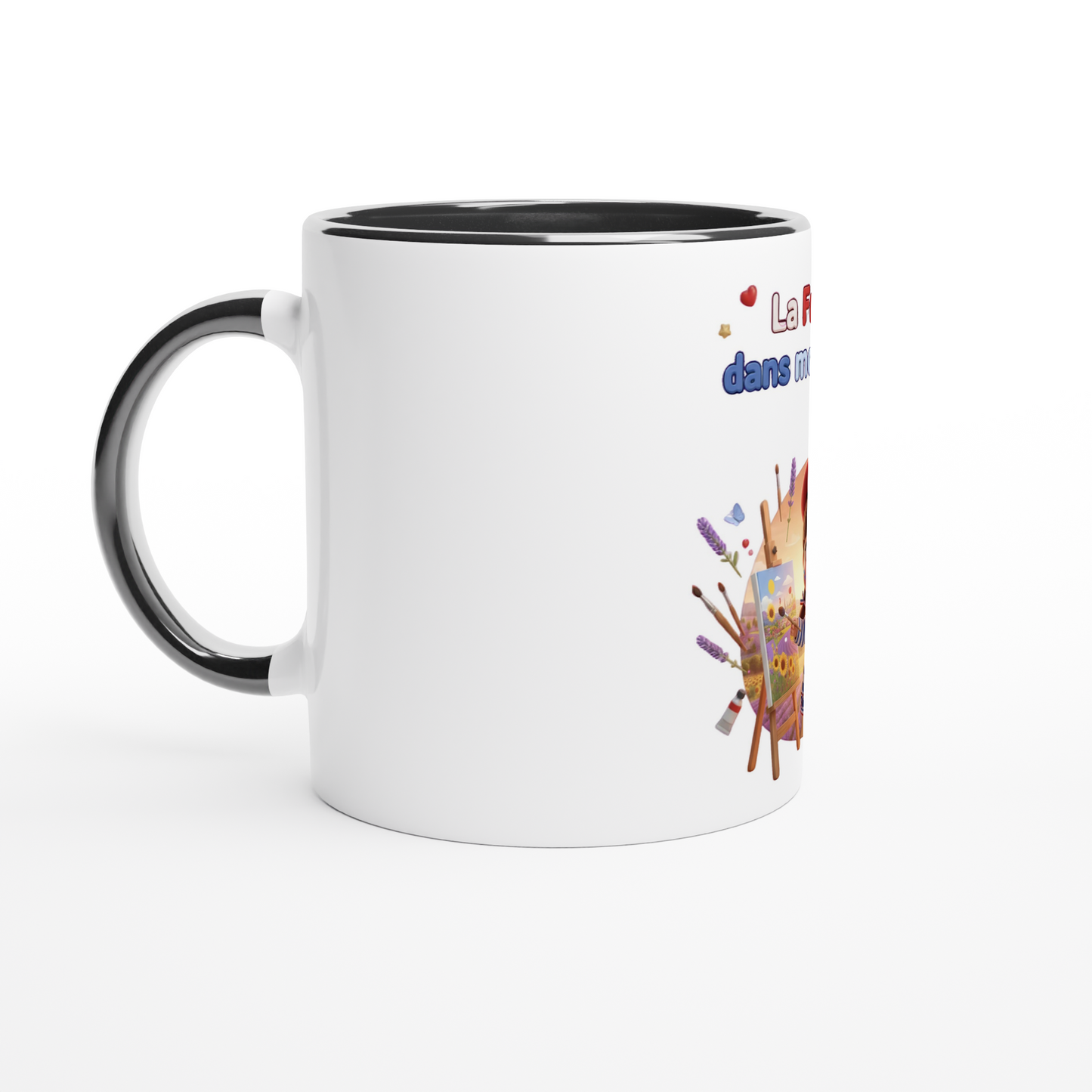 Mug en céramique la France dans mon cœur  de 325 ml (11 oz)