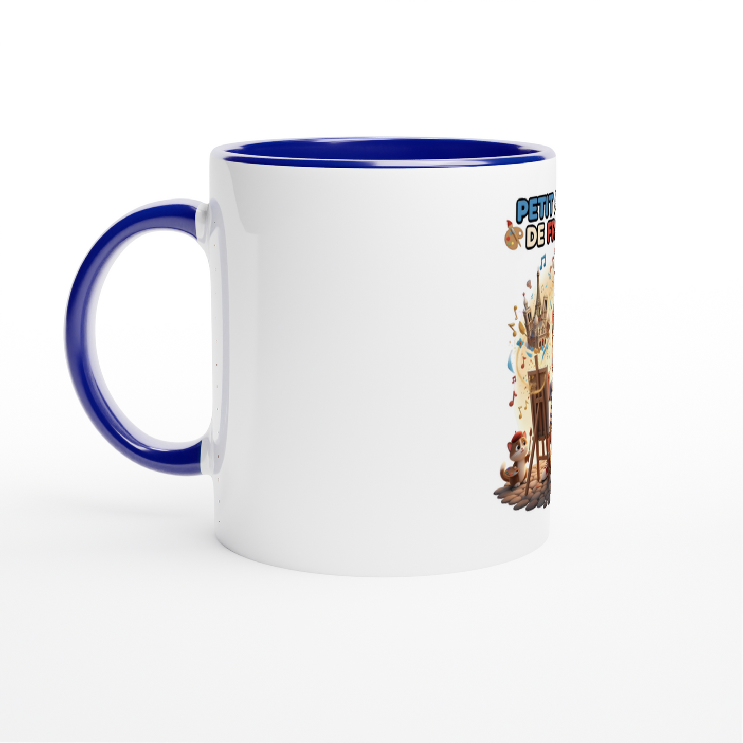 White 11oz Ceramic Mug garçon petit artiste de France