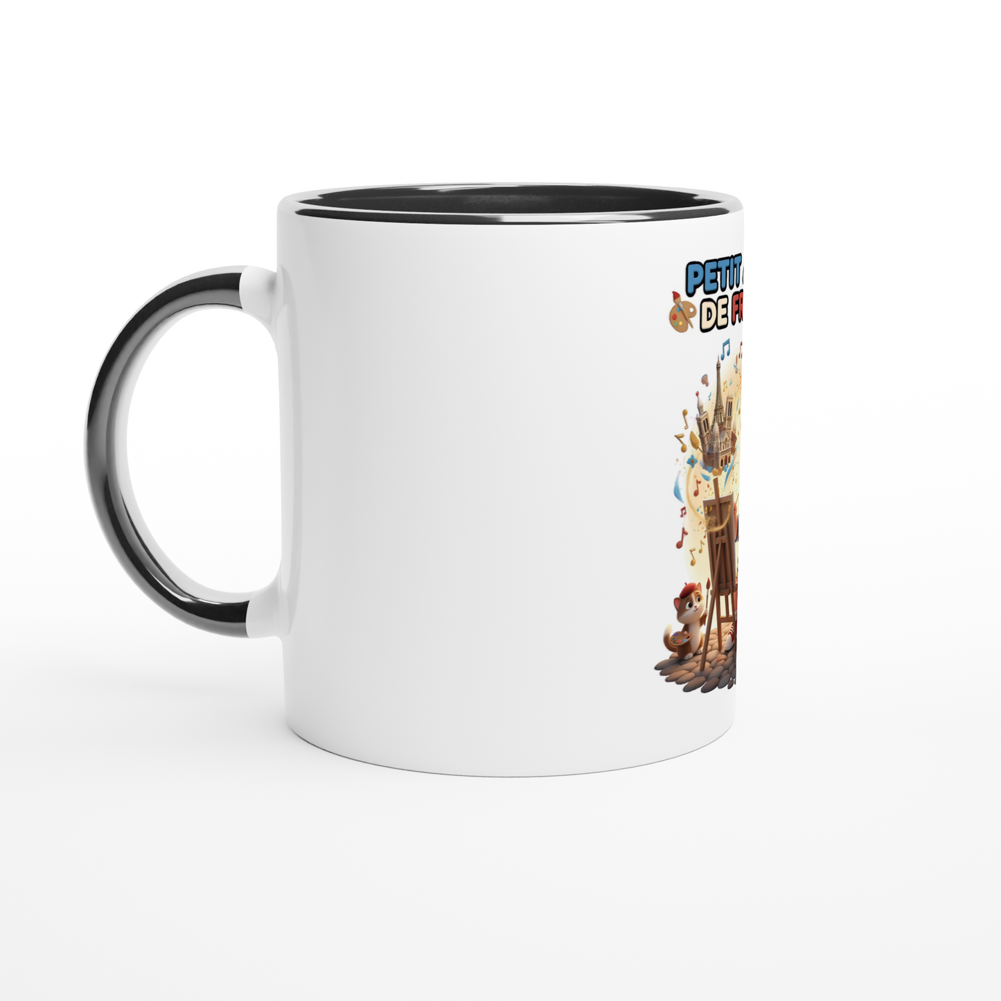 White 11oz Ceramic Mug garçon petit artiste de France
