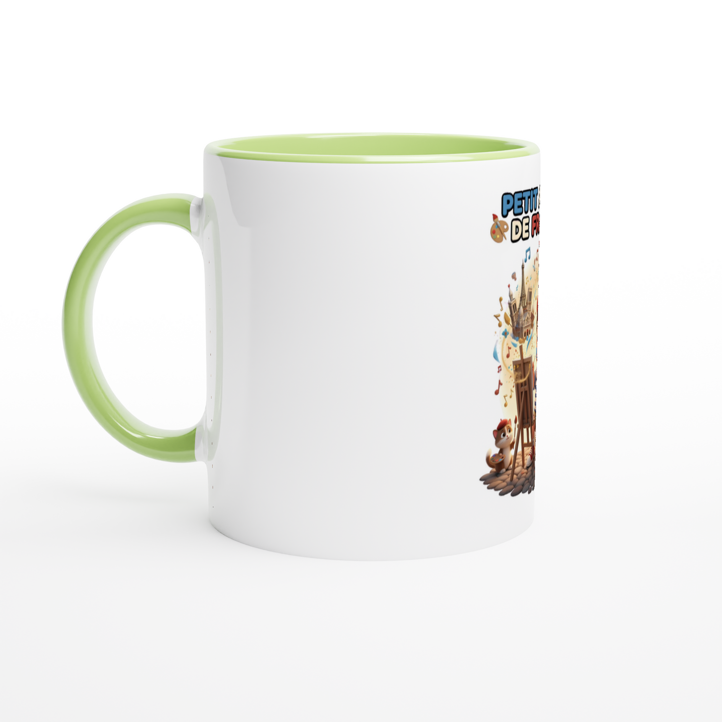 White 11oz Ceramic Mug garçon petit artiste de France