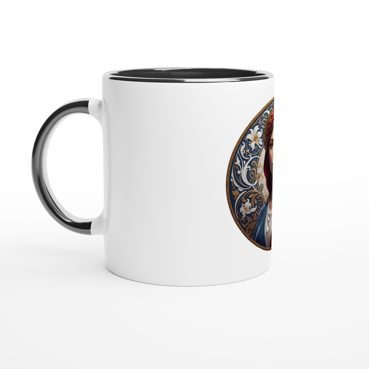 Mug en céramique  Marianne blanche 325 ml (11 oz) avec intérieur coloré
