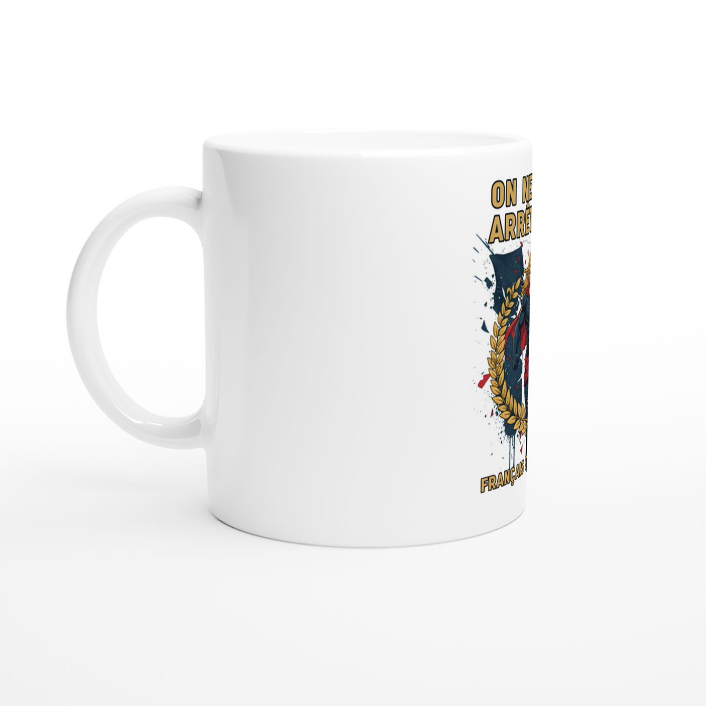 Mug en céramique on nous arrête pas  de 325 ml (11 oz)
