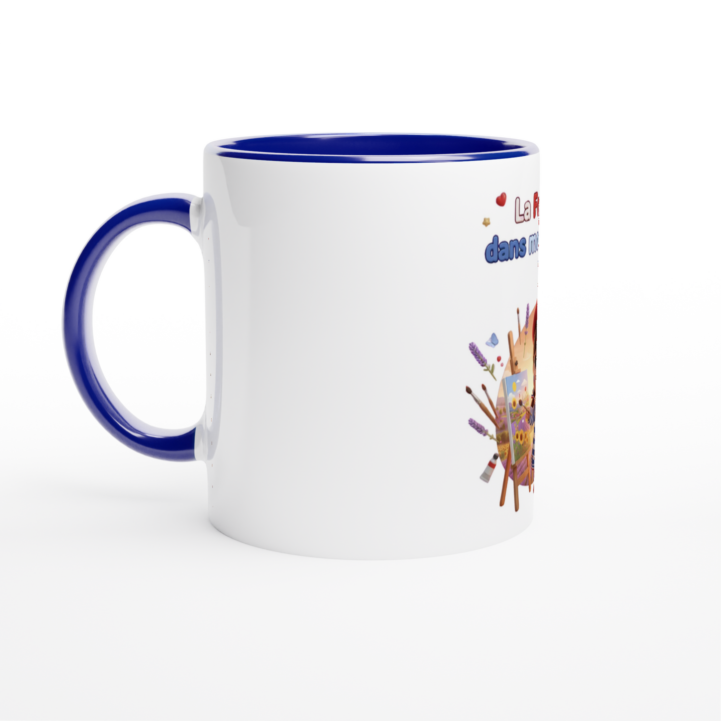 Mug en céramique la France dans mon cœur  de 325 ml (11 oz)