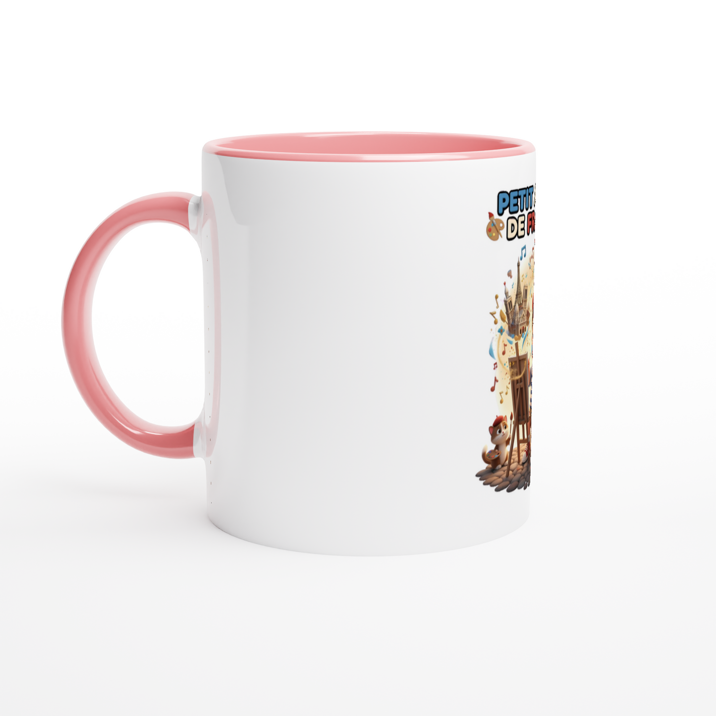 White 11oz Ceramic Mug garçon petit artiste de France
