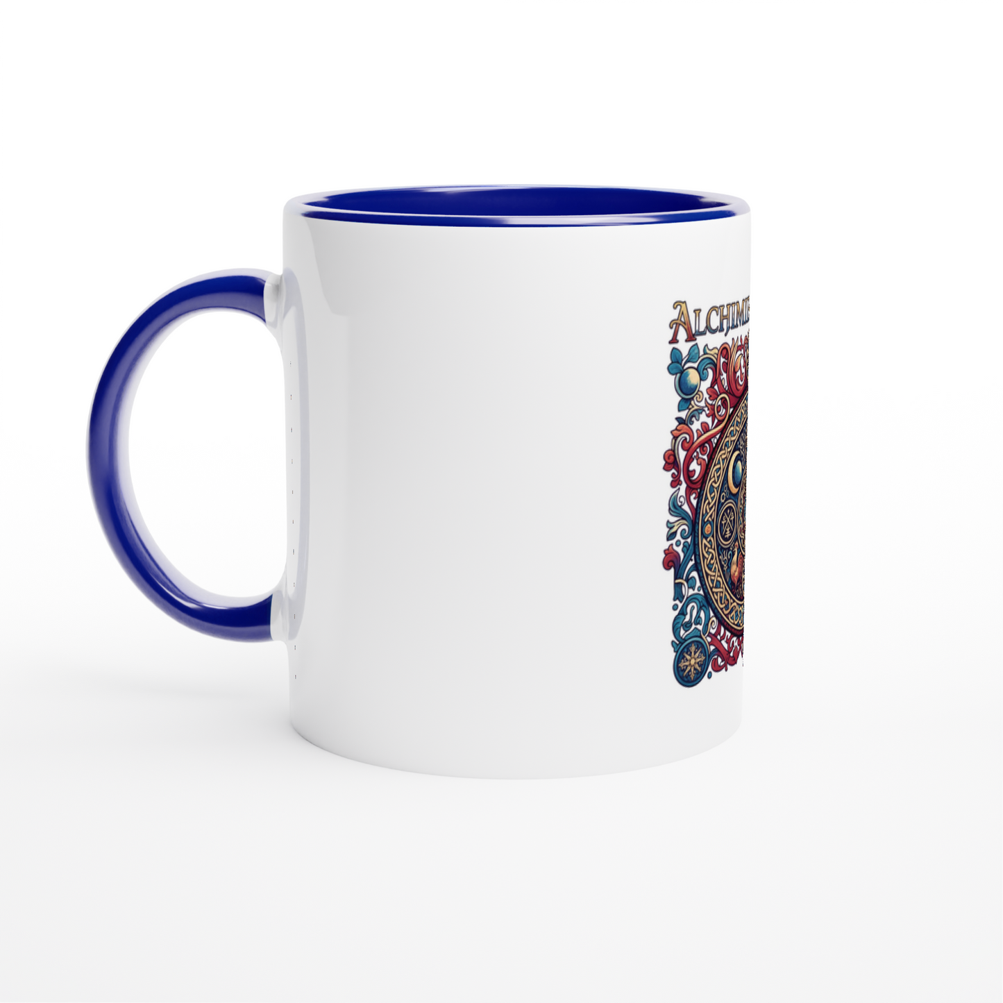 Mug en céramique alchimie gauloise  blanche 325 ml (11 oz) avec intérieur coloré
