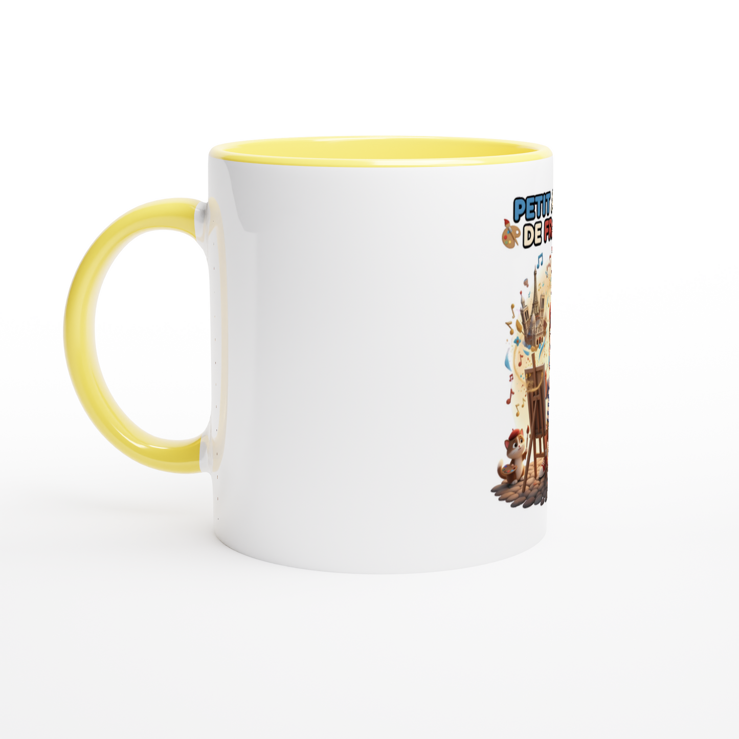 White 11oz Ceramic Mug garçon petit artiste de France