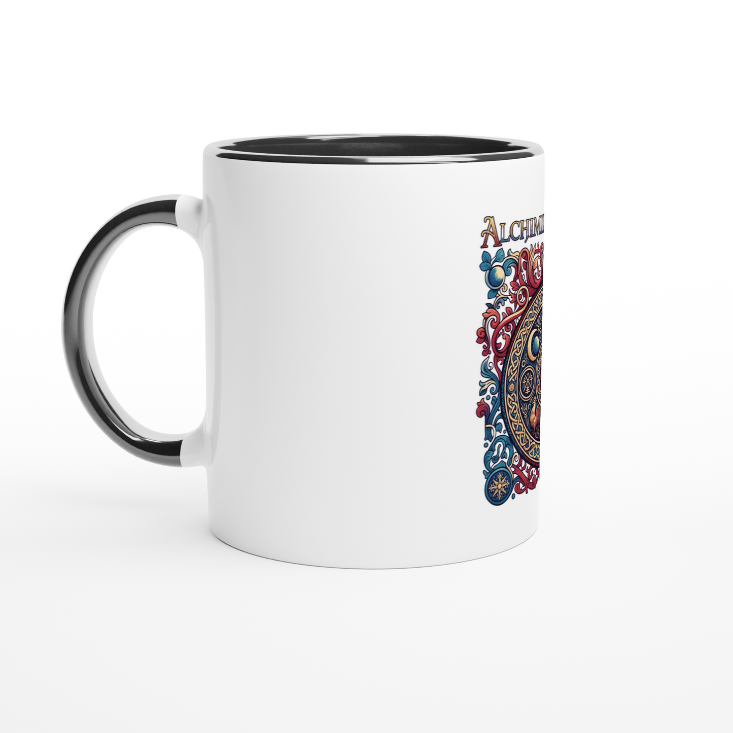 Mug en céramique alchimie gauloise  blanche 325 ml (11 oz) avec intérieur coloré