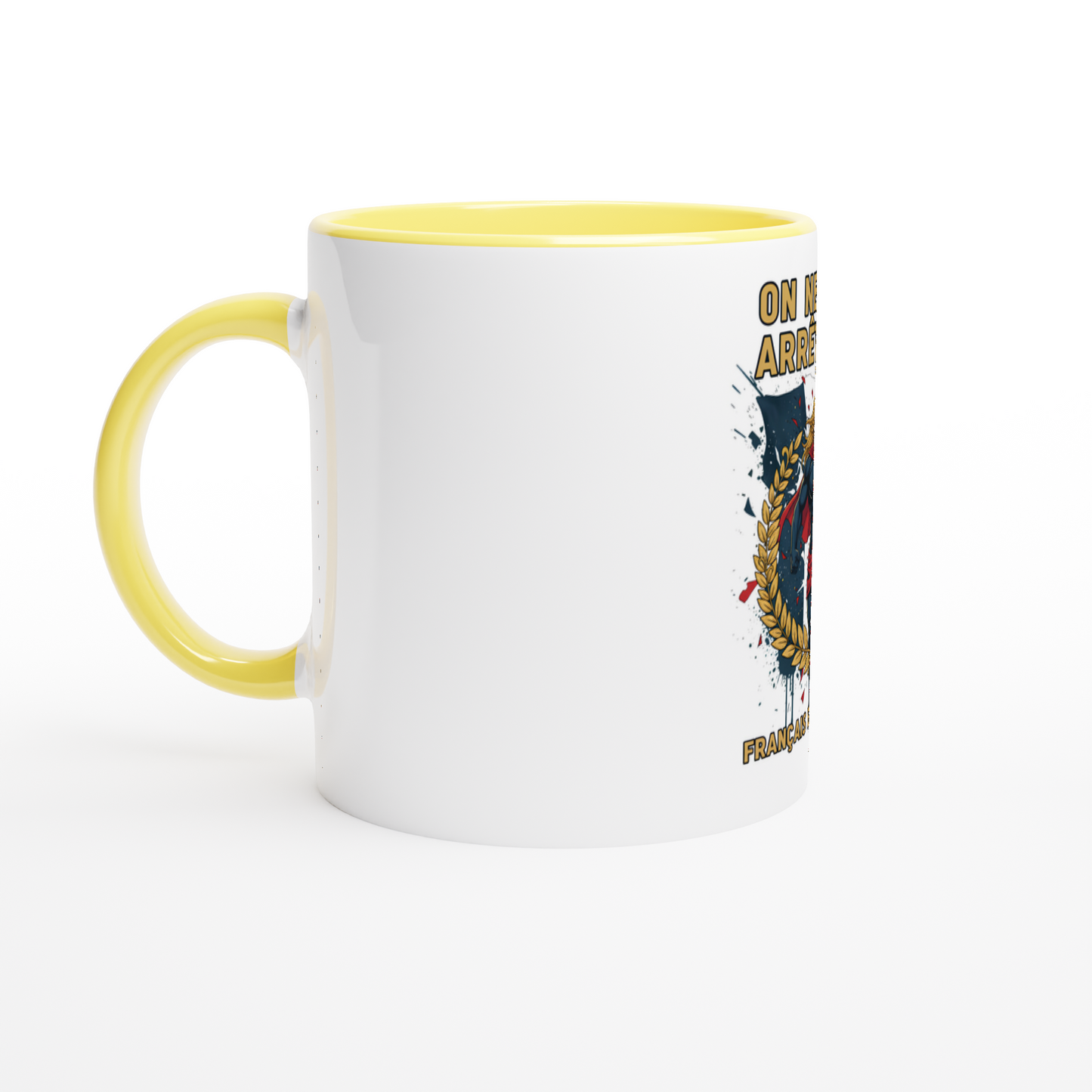 Mug en céramique on nous arrête pas  de 325 ml (11 oz)