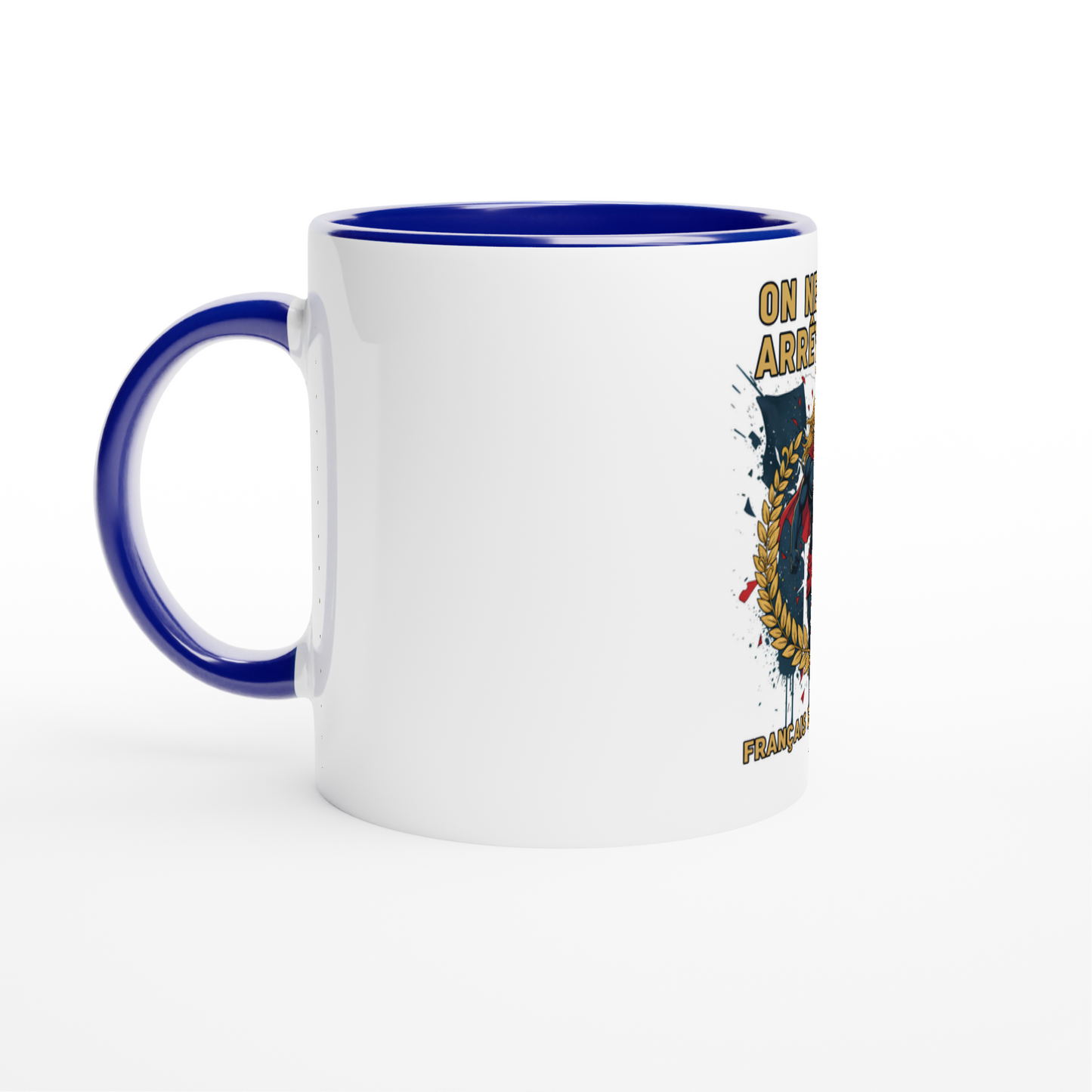 Mug en céramique on nous arrête pas  de 325 ml (11 oz)