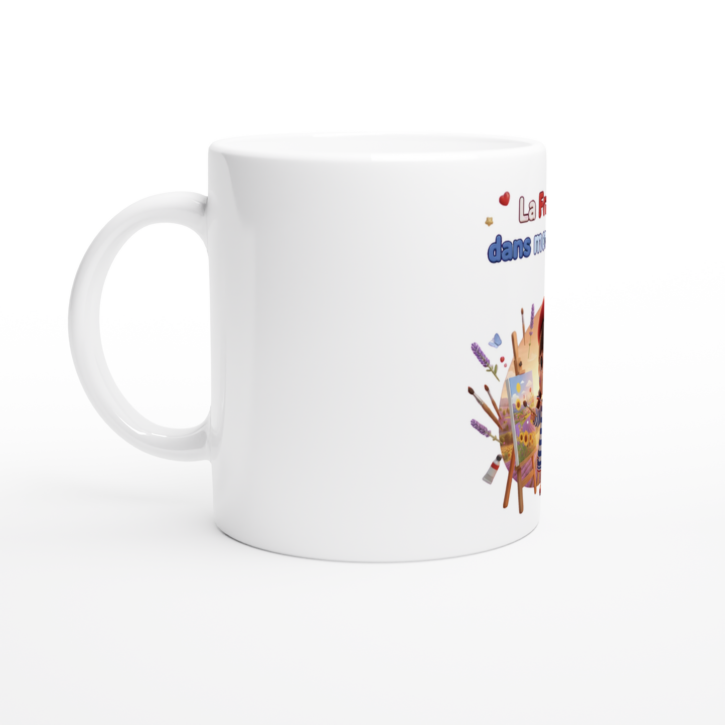 Mug en céramique la France dans mon cœur  de 325 ml (11 oz)
