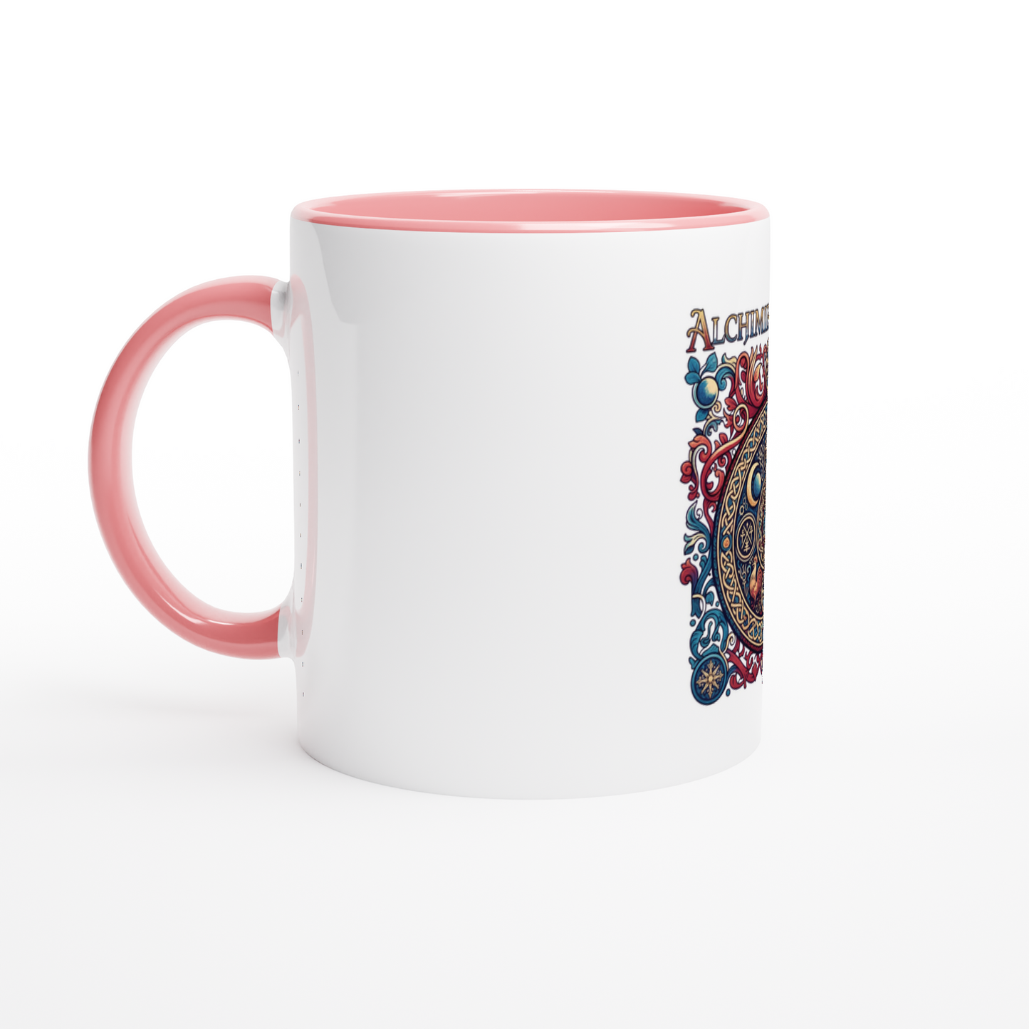 Mug en céramique alchimie gauloise  blanche 325 ml (11 oz) avec intérieur coloré