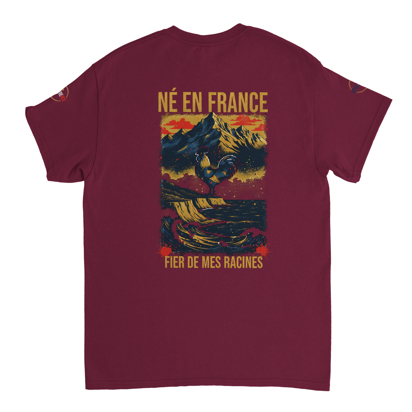 T-Shirt Premium 'Né en France' – Coton Épais à Coupe Classique