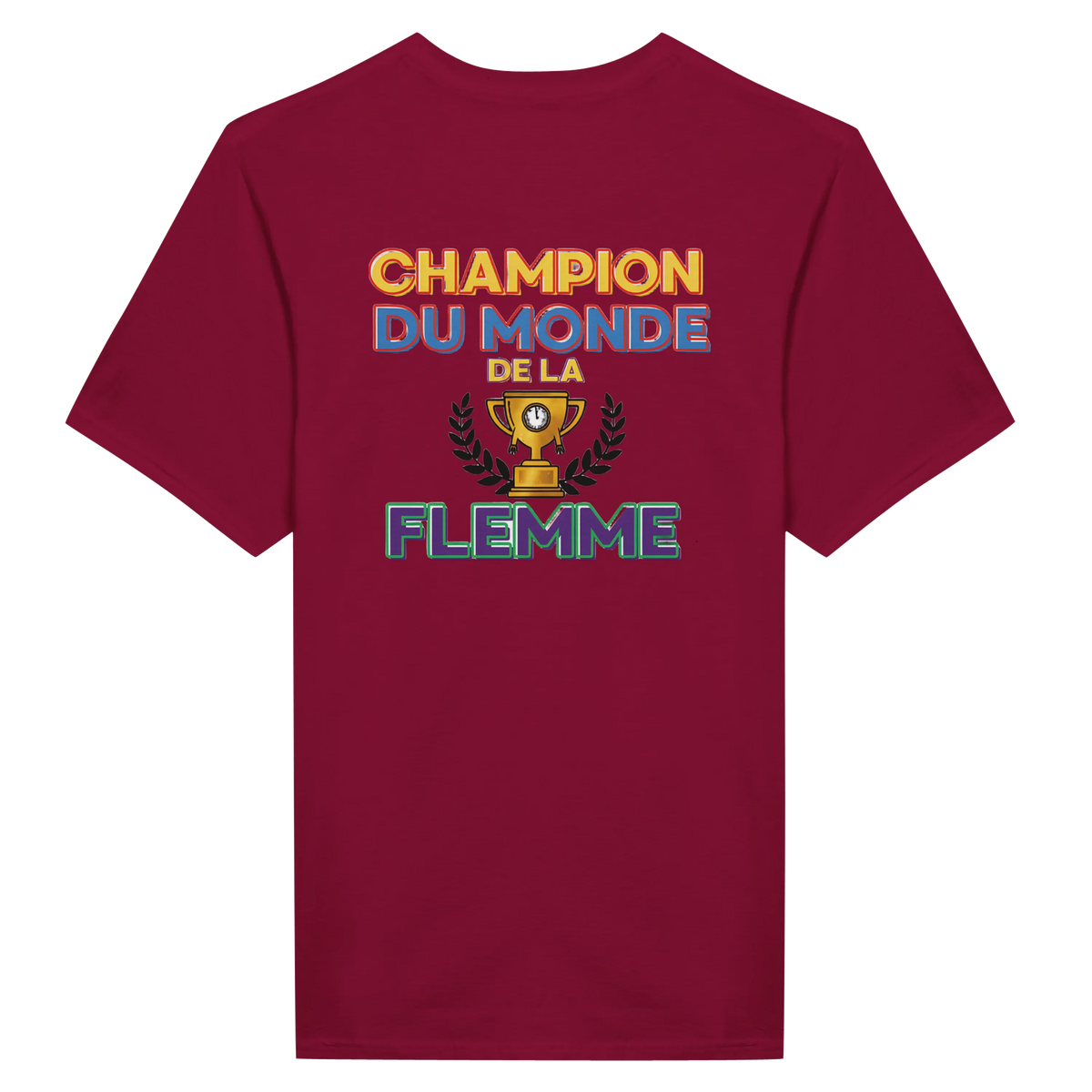 T-Shirt Homme - Champion du Monde de la Flemme - Confort Premium