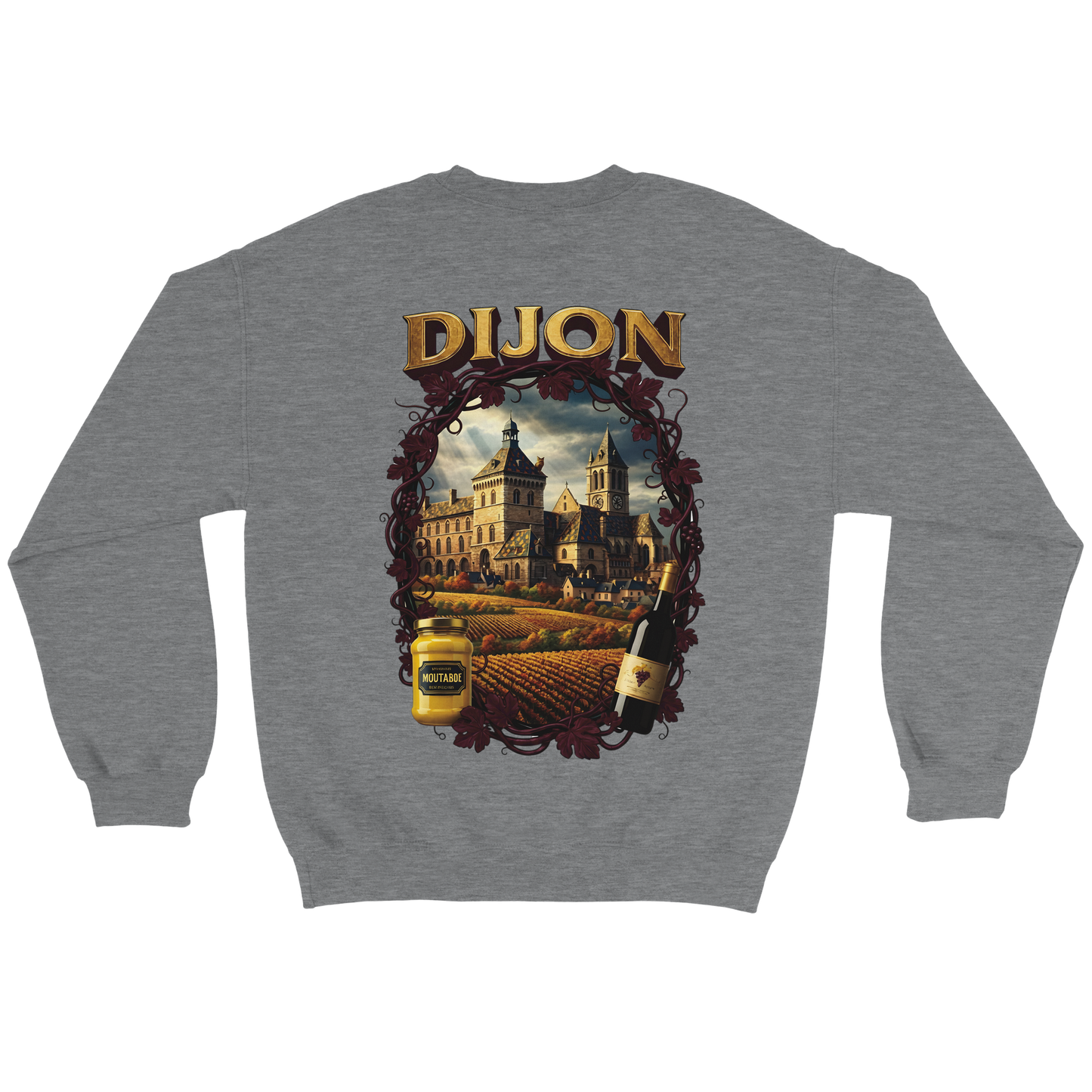 Sweat-shirt Unisexe Dijon – Ville de France – Coupe Classique Confortable